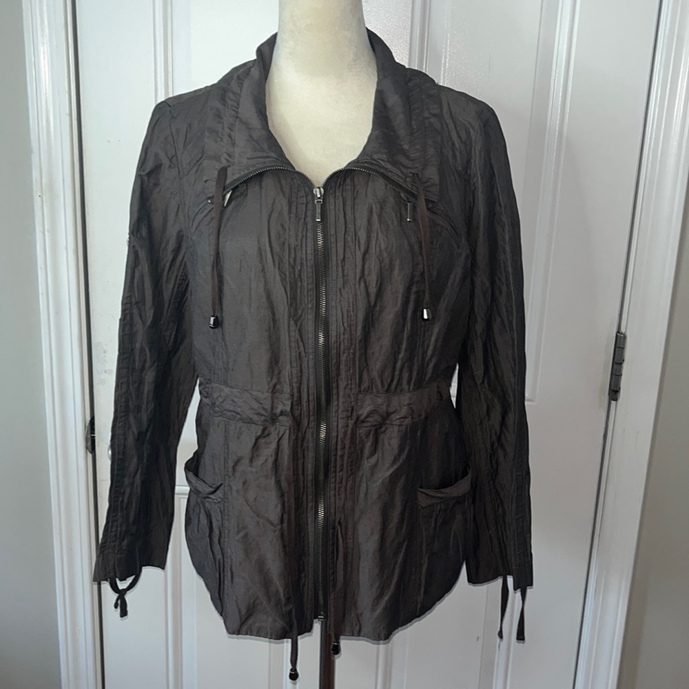 New Directions women’s mocha brow zip up jacket Size XL - Picture 2 of 10